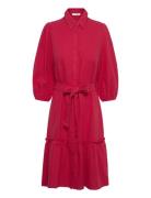 Linen Dress Red A-View