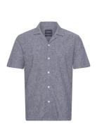 Casual Linen Blend Resort S/Scasual Linen Blend Resort S/S Navy Lindbe...