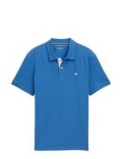 Basic Polo With Contrast Blue Tom Tailor
