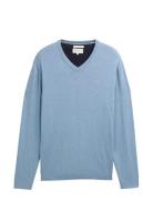 Basic V-Neck Knit Blue Tom Tailor