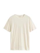 Linen Ss T-Shirt Cream GANT