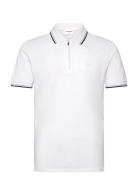Polo Pique W. Contrast Piping White Lindbergh