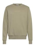 Logo Chest Print O-Neck Sweat Green Lindbergh