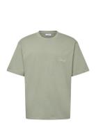 Over D O-Neck Signature Tee S/S Green Lindbergh