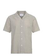 Cotton Structure Shirt S/S Green Lindbergh