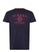 Simon Reg Cot Vin M Tee Navy VINSON