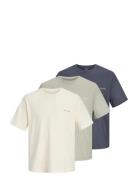 Jormontauk Back Graphic Tee Ss 3Pk Mp Beige Jack & J S