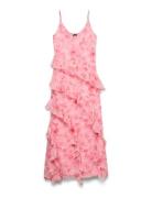 Vmsmilla Sl Long Frill Dress Wvn Noos Pink Vero Moda