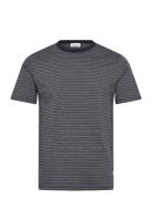 Striped O-Neck Tee S/S Navy Lindbergh