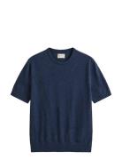 Slub Cotton Linen Ss C-Neck Navy GANT