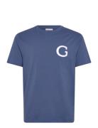 G Badge Ss Tshirt Blue GANT