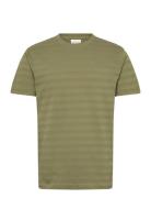 Texture Stripe Ss Tshirt Khaki GANT