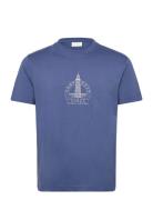 Graphic Ss Tshirt Blue GANT