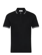 Polo Shirt W?. Zip Neck Black Lindbergh