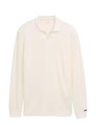 Structured Resort Collar Polo Cream Tom Tailor