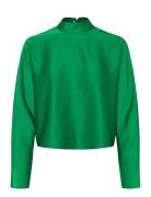Dante6-Lorelle Satin Bow Top Green Dante6