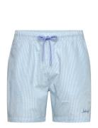 Striped Seersucker Swim Shorts Patterned Lindbergh