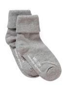 Cotton Socks - Anti-Slip Grey Melton