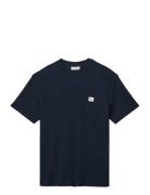 Ss Waffle Woven Label Crewnk Tee Navy Calvin Klein Jeans