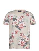 Slub Aop Tee S/S Patterned Lindbergh