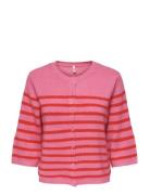 Carviola Ss O-Neck Cardigan Knt Pink ONLY Carmakoma