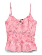 Vmsmilla Detail Singlet Wvn Pink Vero Moda