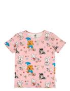 Bamse Och Blommor T-Shirt Pink Martinex