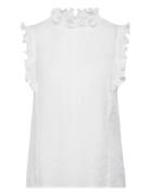 Top With Ruffles White Coster Copenhagen