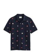 Embroidered Ss Polo Navy GANT