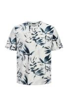 Jjhonolulu Aop Tee Ss Crew Neck White Jack & J S