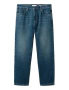 Straight Fit Cotton-Linen Jeans Blue Mango