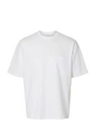 Slhlooseoscar Pocket Ss Tee Noos White Selected