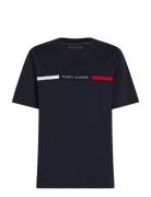 Hilfiger Chest Insert Tee Navy Tommy Hilfiger