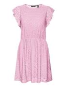 Vmtassa Sl Frill Short Dress Jrs Girl Pink Vero Moda Girl