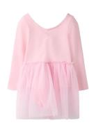 Nmfdaisy Ls Slim Dress Pink Name It