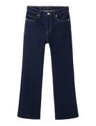 Sienna Flared Cropped Jeans Navy Mango