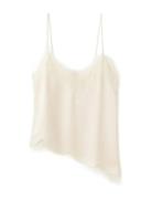 Asymmetric Lace Camisole Top Cream Mango