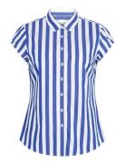 Vera Bold Streaks Shirt Blue Newhouse