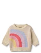 Jacquard Pullover Solveig Beige Wheat