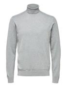 Slhberg Roll Neck Noos Grey Selected