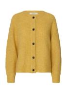 Slwlulu Ls Knit Short Cardigan Noos Yellow Selected