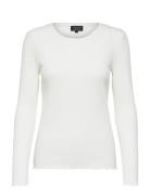 Slwanna Ls Crew Neck Tee S Noos White Selected