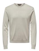 Onswyler Reg 14 Ls Crew Knit Noos Beige ONLY & SONS