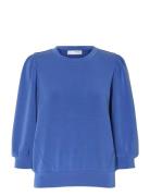 Slwtenny 3/4 Sweat Top Noos Blue Selected