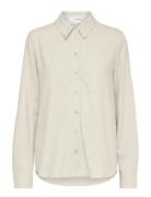 Slwviva Ls Sun Shirt Noos Beige Selected
