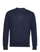Reg Tonal Shield C-Neck Sweat Blue GANT