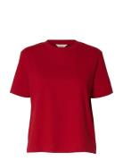 Slwessential Ss Boxy Tee Noos Red Selected