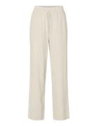 Slwviva-Gulia Hw Long Sun Pant Noos Beige Selected
