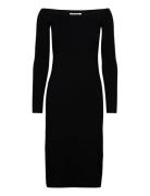 Off Shoulder Knit Dress Black Filippa K