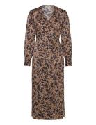 Vincent Wrap Dress Brown Second Female